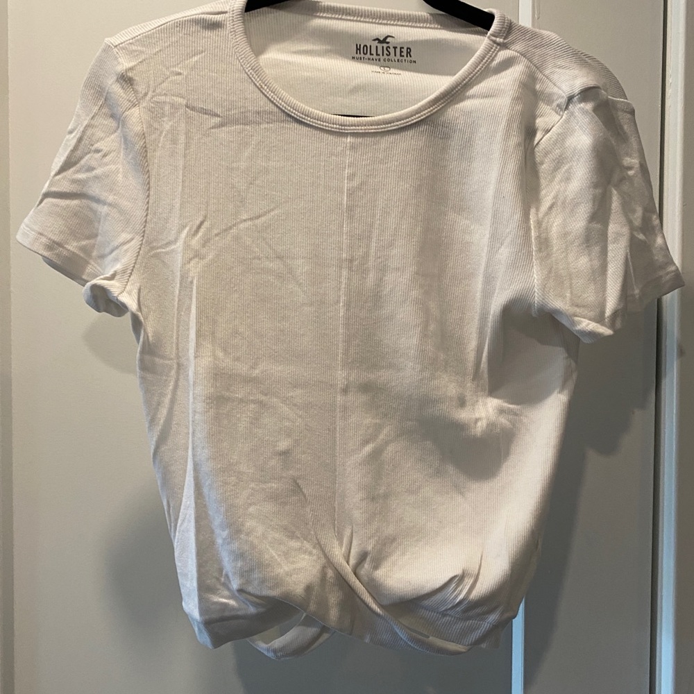 Hollister white cross top